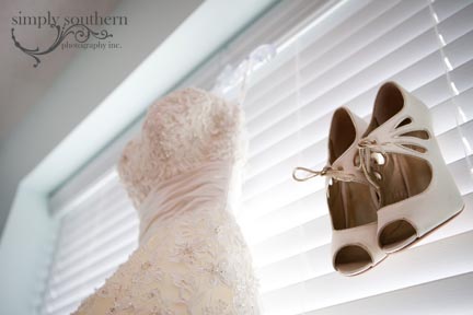 And check out those really cool wedding shoes wedding dress window nc